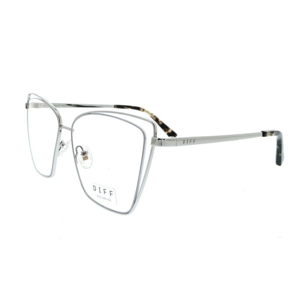 Diff VDFBCK3570SIL Black Square Womens Optical Frames